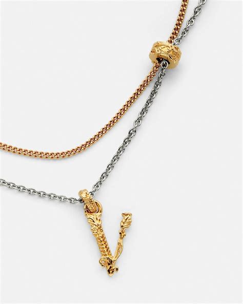 versace bolo necklace|Versace Virtus Bolo Necklace .